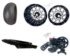 240 FAT TIRE KIT BLACK CONTRAST CUT RONA WHEELS BLACK ARM 01-05 GSXR 600 750