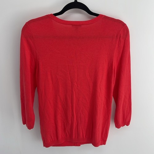 Talbots Baumwollmischung Jakobsmuschel Detail 3/4 Arm Strick Cardigan Gr. S - Bild 6 von 6