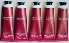 BLOWOUT SALE  STRAWBERRY POUND CAKE  5PK TRAVEL HAND CREAM  Bath  Body Works