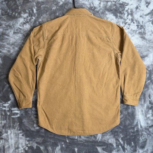 L.L. Bean Herren Flanell gefüttert Knopf Druckknopf Langarm hellbraun Größe Small Regular - Bild 6 von 6