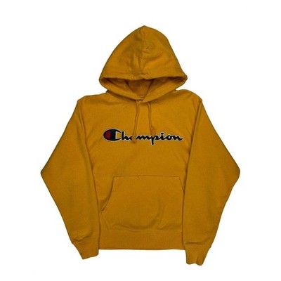 Reverse Weave Champion Spellout Hoodie - Medium gelb Baumwollmischung