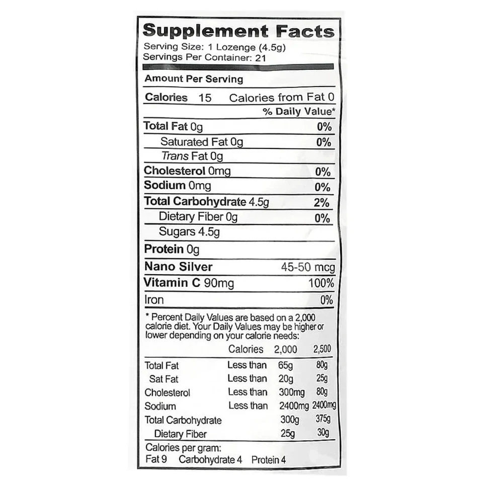 Pastillas de plata Silver Biotics vitamina C naranja salpicaduras 21 lzngs, 3 oz (3 paquetes) Foto 4 de 4