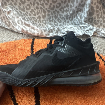 Nike Lebron 18 Triple Black Men's Mid Top Basketball Sneaker, Black, Lace Up
