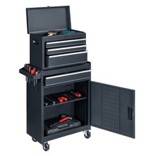 4-drawer Rolling Tool Chest Box With Lockable Wheel Detachable Top Box And Cart 4-drawer Rolling Tool Chest Box With Lockable Wheel Detachable Top Box And Cart