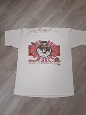 Vintage 80s Cincinnati Bengals Ickey Woods Superbowl Caricature Shirt 1987/1988