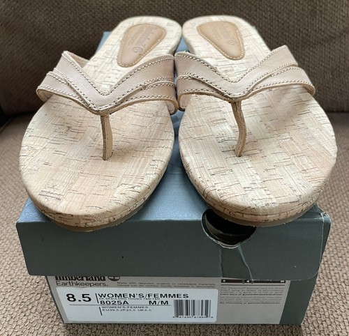 Timberland Women's Earthkeepers Spaulding Thong Sandals/Flip Flops TAN(8025A)NIB