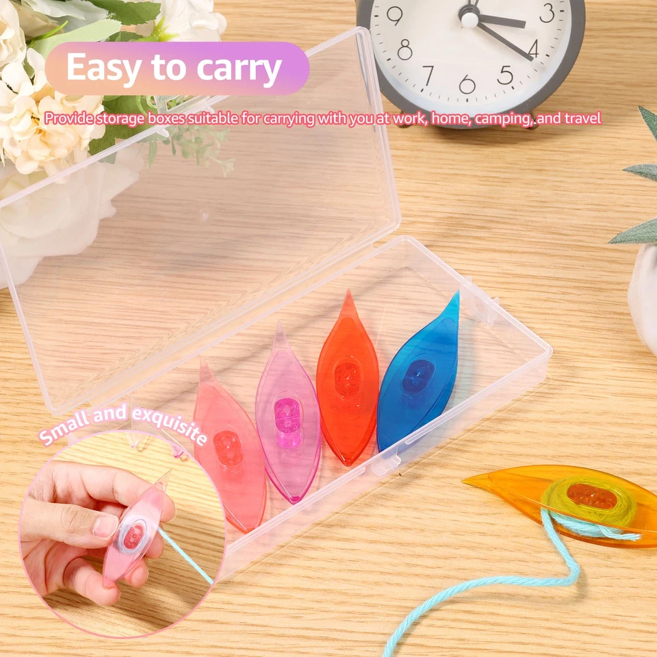 12Pcs Tatting Shuttle Kit Portable Tatting Needle Colorful Knitting leGQh - image 3 of 4