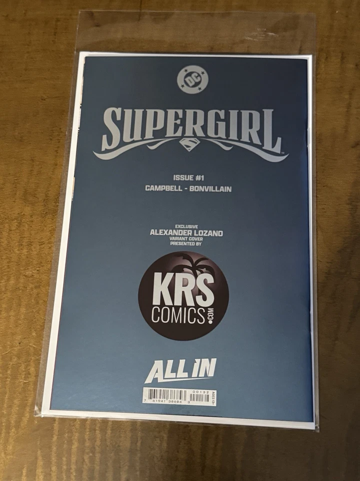 Комиксы SDCC 2025 KRS Supergirl No1 на фольгированной обложке от Alex Lozano Ltd 600 в наличии - Изображение 2 из 2
