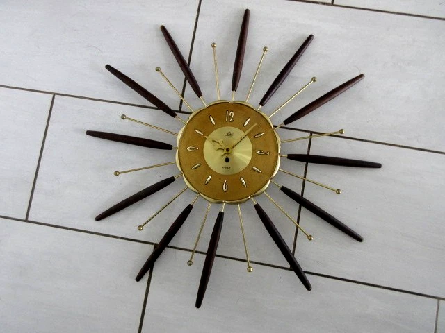 サンバーストクロック　ビンテージ　60s MCM 60's LUX ビンテージ サンバーストクロック ｜ glow ANTIQUES