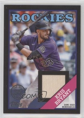 2023 Series 1 1988 Topps Baseball Relics Black 197/199 Kris Bryant #88R-KB qf8
