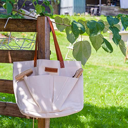 Garden Tool Bag, Canvas Garden Tote With Pockets, Wear-Resistant Multi - Picture 7 of 7