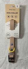 Wild One Adjustable Dog Collar - Small Neck 8  - 12   - Tan Colorblock - New