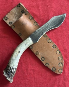 FLORIDA NATIVE AMERICAN CUSTOM BELT KNIFE - HANDMADE & ORIGINAL SHEATH