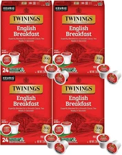 NEW Twinings English Breakfast Tea K Cup Pods 96 Count Black Tea Pods for Keurig