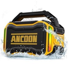Speakers Bluetooth Wireless: 80W Peak Loud Speaker with Bass, 20H Yellow