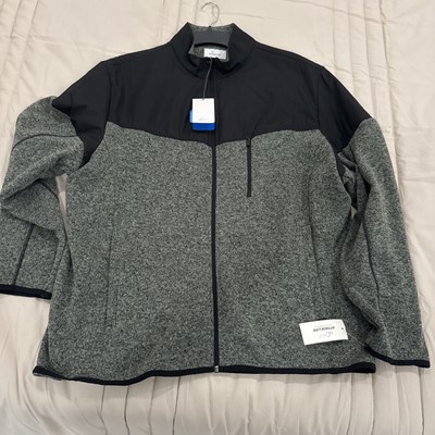 New Greg Norman Attack Life Performance GREEN & Black Fleece Jacket Sweater 2XL
