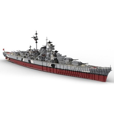 Schlachtschiff Bismarck, Maßstab 1:200, 7164 Teile Bausteine, 125 cm lang ,neu