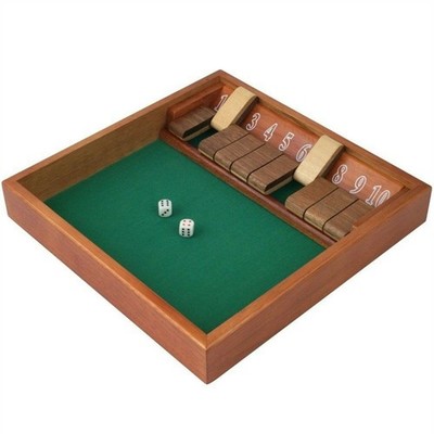 Shut the Box Dice Game Party Game -10 Digit Zero Out Wooden Box Game