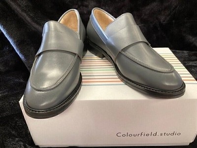 Colourfield Leather Studio Shoes 03 Grey Classic Loafer Gr. 5.