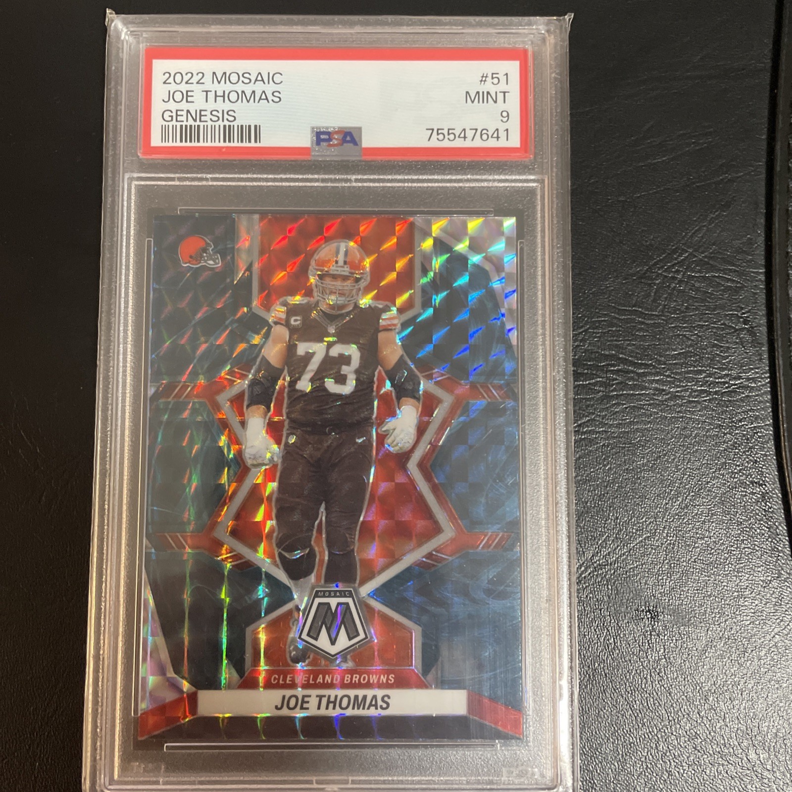 2022 Panini Mosaic Joe Thomas #51 Genesis Mosaic Prizm