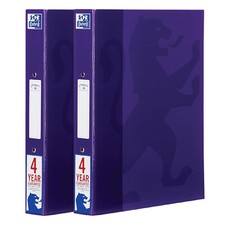 2 x A4 Ring Binder, 25 mm, Two-Toned Purple Oxford Campus Home Office School