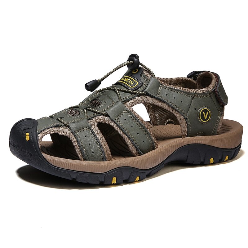 PANTOFOLA D’ORO Sandali da uomo estate anticollisione punta trekking scarpe casual trekking pantofole da spiaggia