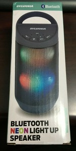 sylvania neon light up bluetooth speaker