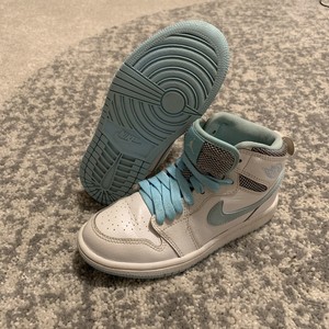 Nike Air Jordan Retro 1 alto (TD) Blanco/Acero Azul 705321-106 Niño  Zapatillas 13C | eBay