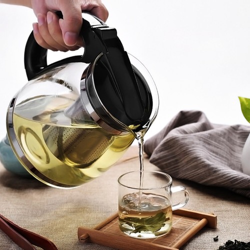 Robuste Teekanne mit Feinmaschigem Siebeinsatz 2 Liter Ideal für Tee - Bild 10 von 11
