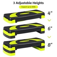 31" Adjustable Exercise Workout Aerobic Stepper Step Platform Trainer 3-Level