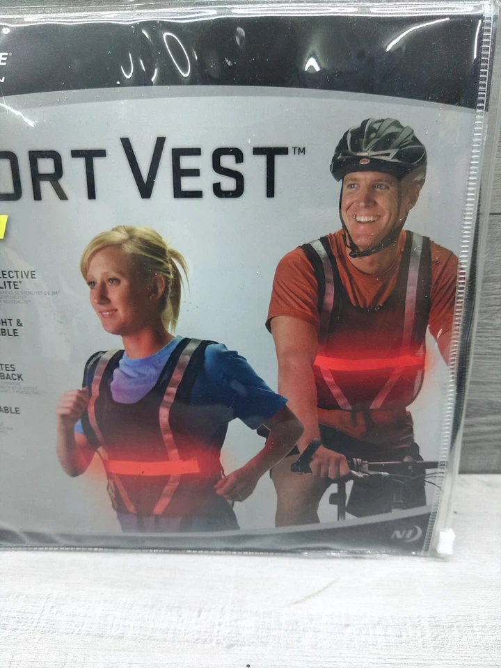 Nite Ize NRV2-08-10 Sport Vest - Red LED Black Mesh OSFA. One Size- adjustable. - Image 3 of 4