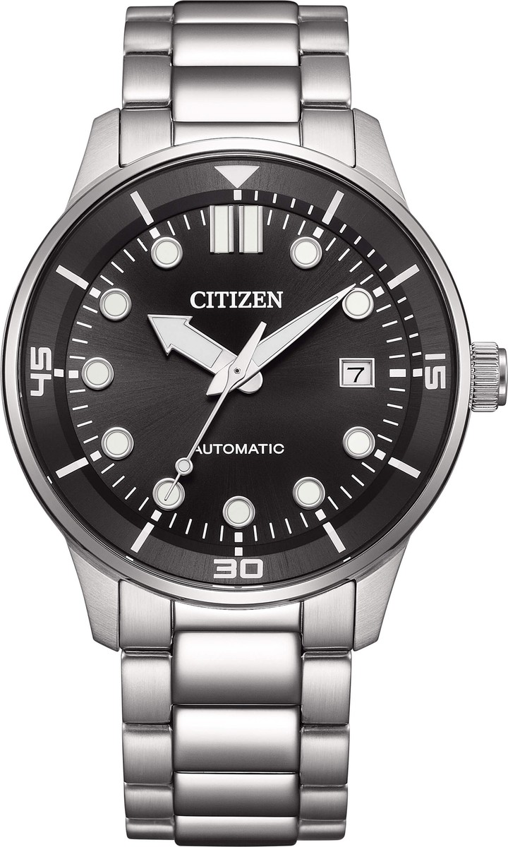 Citizen NJ0191-83E Automatic Stainless Steel Black Dial Watch | eBay