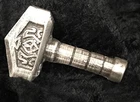 2 ozt MK BarZ  "Viking War Hammer" .999 Silver POURED Bar Complete 3D Statue