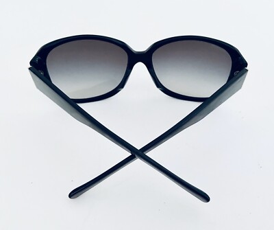 Burberry Black Oversized Oval Frame W Plaid Temple  display picture 1
