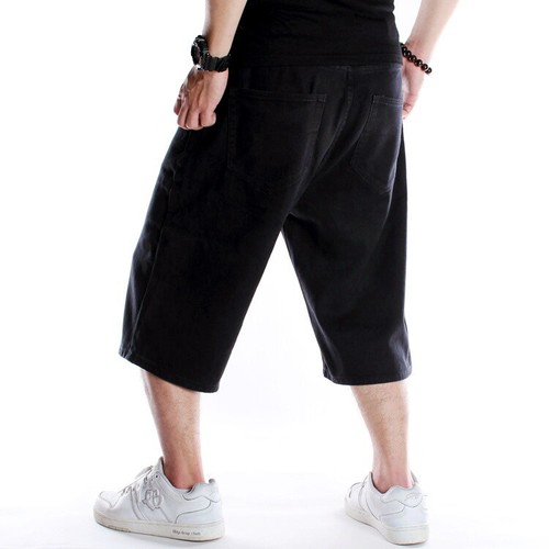 Pantalones cortos de mezclilla Capri hip-hop holgados W30-W46 eBay