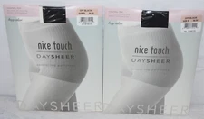 2 Off Black Nice Touch Day Sheer Control Top Pantyhose Lot Size B
