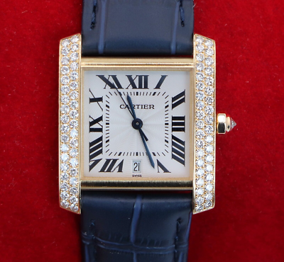 $28,500 Cartier Tank Francaise 28mm 18k Yellow Gold Original