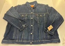 LEVI'S Men's Trucker Big & Tall Medium Wash Denim Jean Jacket NEW 3XL, 4XL & 5XL