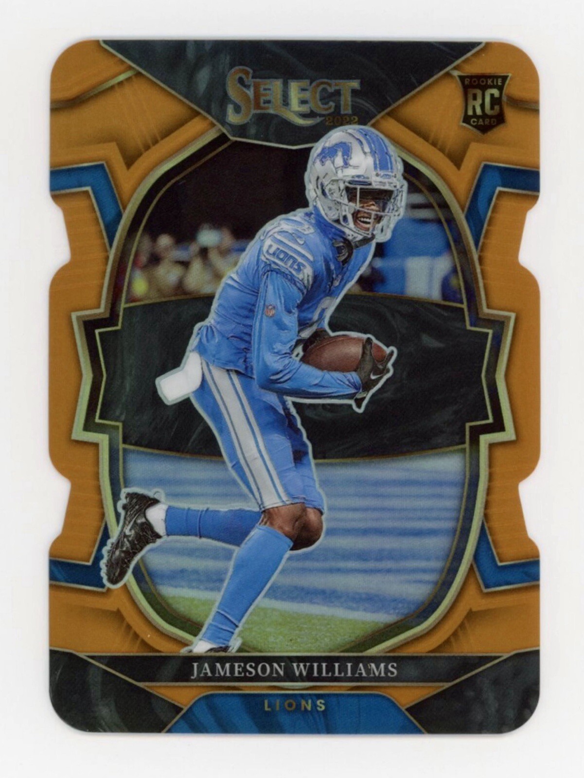 2022 Select Jameson Williams #57 Orange Prizm Die Cut Concourse RC /199