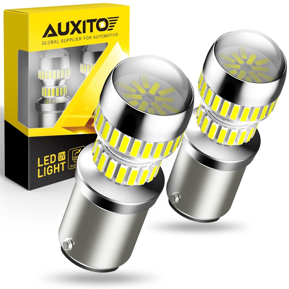 2X AUXITO 1157 LED Bright White DRL Turn Signal Indicator Parking Light Bulbs