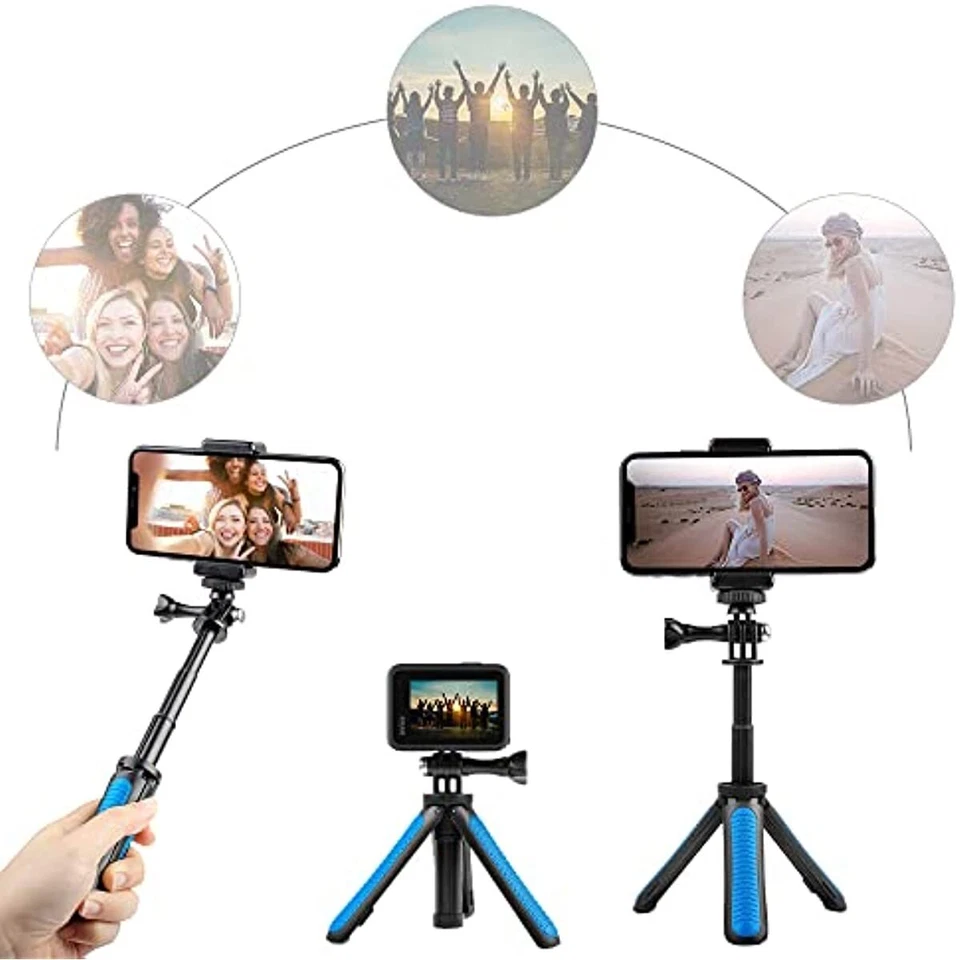 Mini Selfie Stick Tripod Handle Grip Universal for GoPro AKASO DJI Osmo Cameras - Image 2 of 4