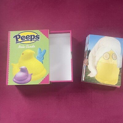 NWOT Peeps Easter Chicks Paper Notecards in Box - 15 Cards - 16 Envelopes