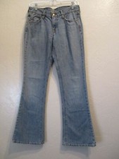 Old Navy Womens Sz 4 The Flirt Mid Rise Flare Denim Jeans Light Wash