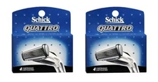 Schick Quattro for Men Razor Blade Refill Cartridges , 8 Count
