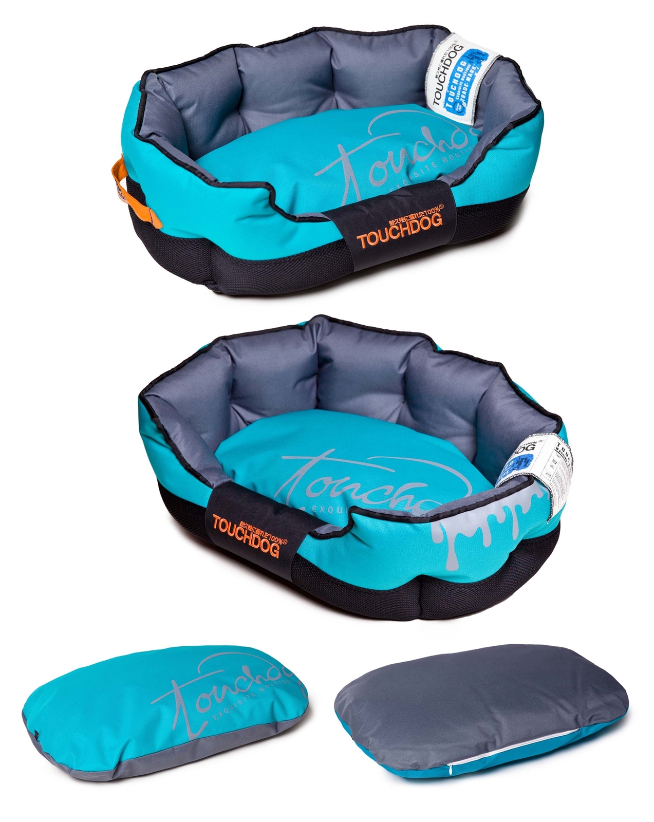 PerformanceMax Water Resistant Sporty Cushioned Designer Pet Dog Bed
