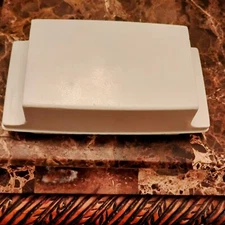 🧈Vintage Tupperware 2 Stick Double Butter🧈 Keeper Dish 1512 Tan Top Bottom USA