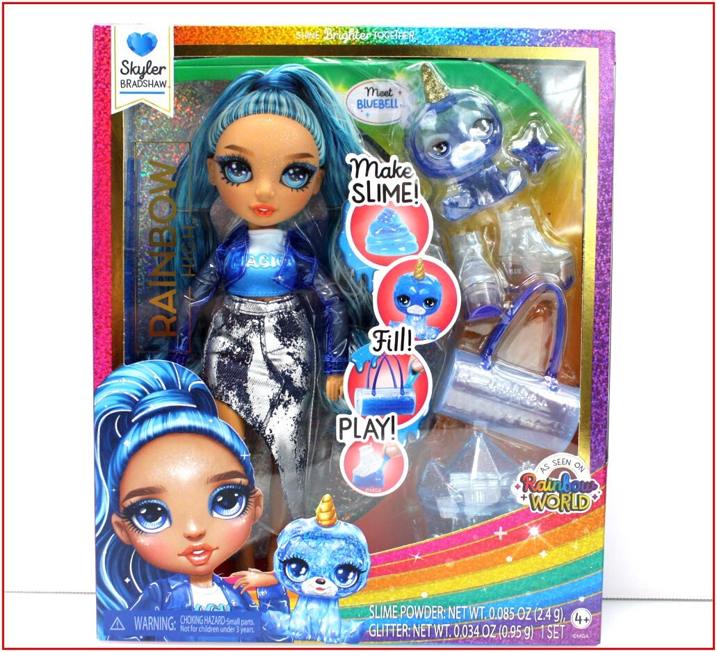 Rainbow High SKYLER Bradshaw Fashion Doll + Slime + PET Yeti +