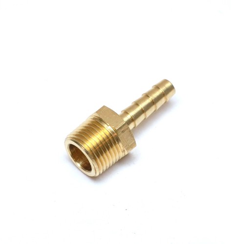 Straight 1/4 Hose ID to 3/8 Male Npt Brass Barbed Fitting Water Oil Gas Air Fuel - Picture 2 of 8