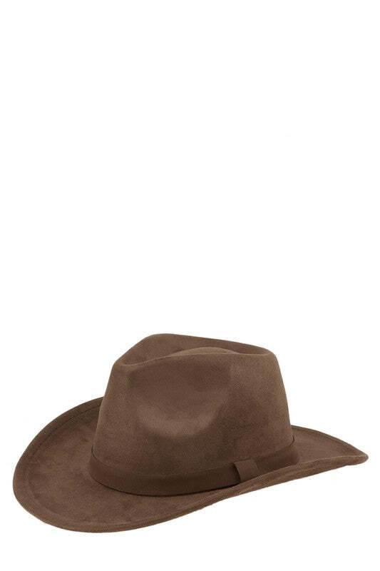 Fedora Faux Suede Cowboy Hat-image