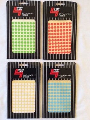 Selbstklebende farbige Punkte - 8 mm Kreis Aufkleber, 4 Packungen verschiedene Farben